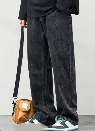 OFTEN LOOK Loose Fit Grey Jeans For Boy's